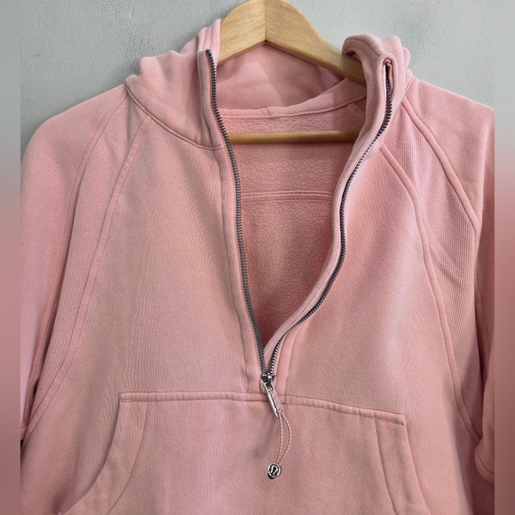 Lululemon Scuba Oversized Half-Zip Hoodie Women's Size M/L Pink LW3DM4S - Picture 3 of 8
